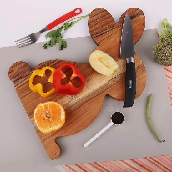 Tablas de cortar de madera personalizadas con forma de conejito y tablas para servir embutidos