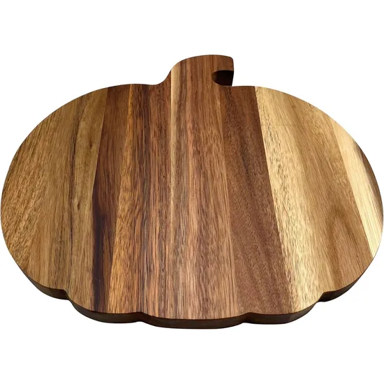 Tabla de cortar de madera de Acacia con forma de calabaza, tabla de servir para cocina
