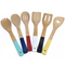 Juego de utensilios de cocina de bambú coloridos al por mayor para regalo de Navidad