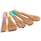 Juego de 5 utensilios de cocina de bambú con pintura en color de alta calidad