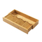 Organizador de cajones expandible de bambú para cubiertos, cubiertos y cuchillos en la cocina