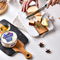Tablero de madera al por mayor de la porción del tablero del queso del mármol de la forma de la paleta con la manija