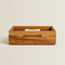 Caja de almacenamiento de madera de acacia, juego de 2 con asa