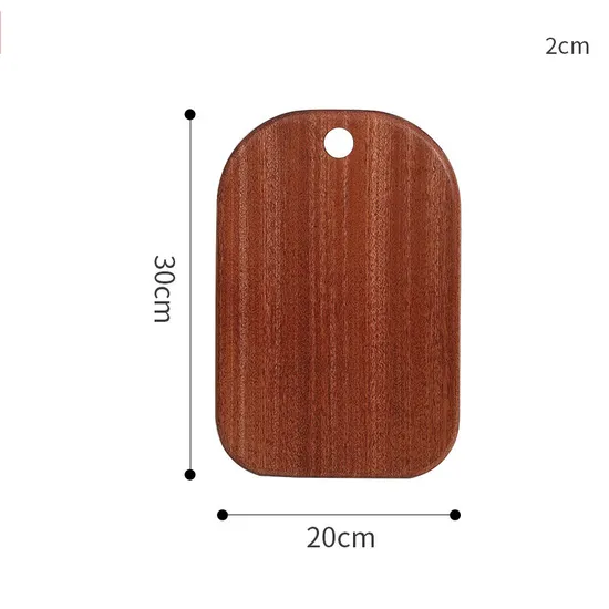 Productos de cocina Juego de 3 tablas de cortar de madera de ébano con orificio para colgar