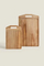 Tabla de cortar de madera rectangular decorativa para acampar