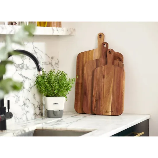 Tabla de cortar grande de madera de bambú con mango