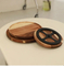 Juego de platos giratorios de madera de Acacia para servir Lazy Susan para comida