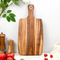 Productos de cocina al por mayor Tabla de cortar queso de madera de Acacia con mango
