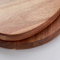Tablero de servicio de comida de frutas de madera de acacia en forma de corazón