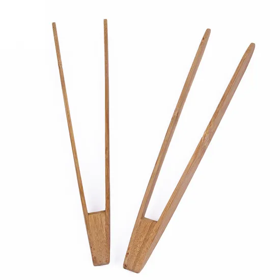 Pinzas de bambú multiusos para tostadas, cocina y cocina.