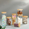 Tarro de vidrio con tapa de bambú para granos de café, dulces, galletas, fideos, nueces, especias