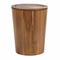 Cesta de basura de madera de acacia ecológica con tapa