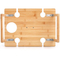 Mesa de picnic de bambú rectangular plegable para vino para exteriores