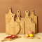 Tabla de servir de bambú de madera al por mayor de la tabla de cortar de la cocina con la manija