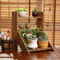 Soporte de flores de madera multicapa, soporte de exhibición para suculentas, estante para macetas, estante para plantas de balcón