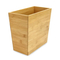 Cesta de basura de bambú abierta rectangular para el hogar