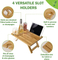Mesa de vino portátil al aire libre de madera de bambú para playa, estante para vino, para Picnic