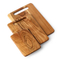 Juego de tablas de cortar de madera de 3 piezas, bloques de cortar de carnicero de madera de Acacia en blanco para cocina