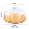 Soporte para pasteles redondo de bambú para uso doméstico vintage con tapa Bulkbuy