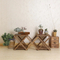 Estante plegable de madera para almacenamiento de flores, estante para macetas, 4 niveles
