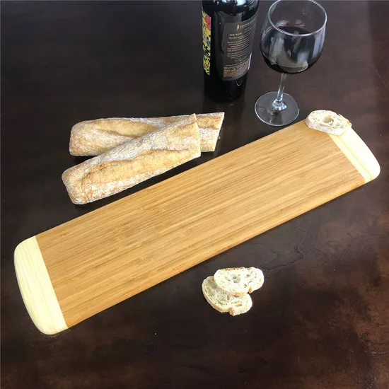 Elegante tabla de servir de bambú, tabla de cortar para exhibidores de embutidos y quesos