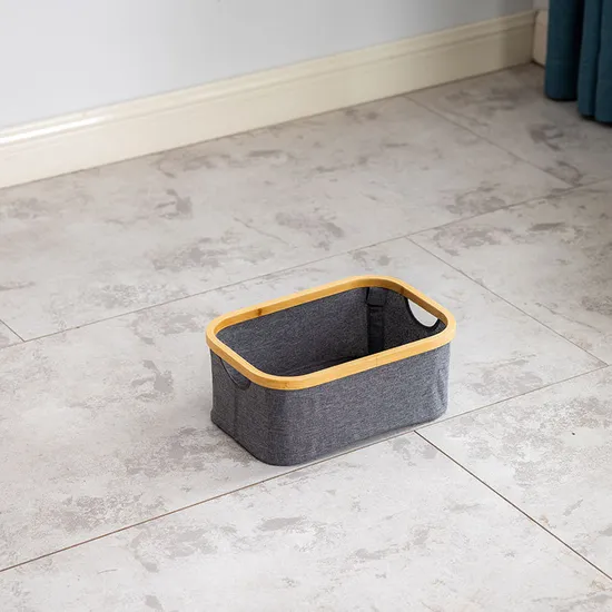 Cesta de lavandería de tela plegable, caja de almacenamiento de escritorio para baño
