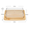 Soporte para mantequilla de bambú, soporte para pasteles, bandeja para mantequilla con tapa transparente