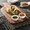 Tabla larga para cortar pan de madera de Acacia, tabla para embutidos con mango