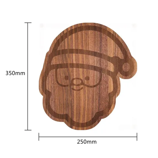 Elegantes platos de madera de acacia con forma de setas y bellotas para aperitivos/nueces