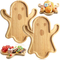 Halloween 2 piezas de bambú con forma de calavera para aperitivos y charcutería, platos para servir para fiesta