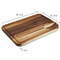 Tabla para cortar y servir de madera de acacia extra grande con ranura para jugo