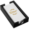 Dispensador de toallas de papel con servilletero de bambú rectangular negro