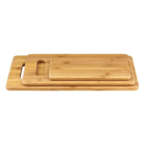 Juego de tablas de cortar de bambú de 3 piezas para cocina