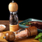 Elegante y versátil molinillo de sal y pimienta de madera de caucho para cocina