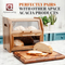 Caja de pan de madera de Acacia doble grande, contenedor de almacenamiento para cocina