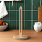 Soporte dispensador de toallas de papel de madera maciza de haya con base antideslizante