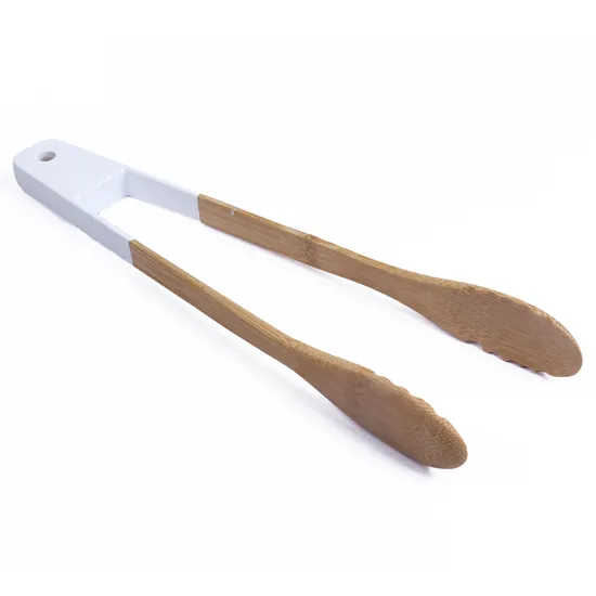 Pinzas de Cocina Largas de Bambú con Pintura de Colores
