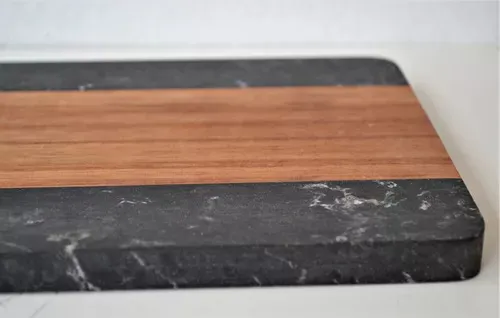 Tabla de cortar de madera de acacia con mármol para cocina
