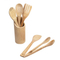 Juego de utensilios de cocina de bambú con soporte Natural Living