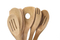 Juego de utensilios de cocina de madera Eco Bamboo con soporte redondo