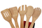 Juego de herramientas de cocina de bambú de color de lectura personalizado de 5 para cocina