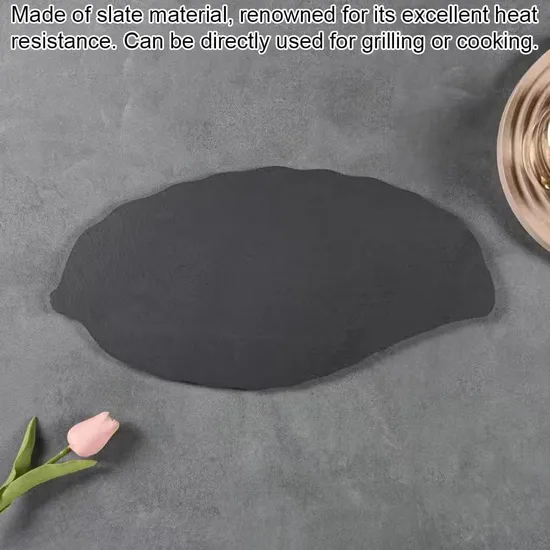 Tablero de charcutería de pizarra con forma de hoja para cocina