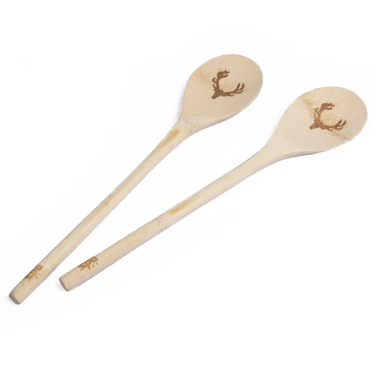 Cuchara mezcladora de bambú con mango largo Eco para café