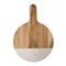 Juego de tablas para quesos de madera de acacia y mármol blanco