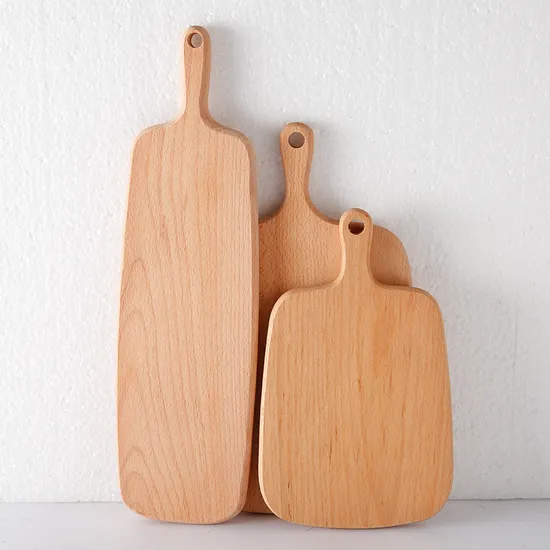 Tabla de cortar de madera de haya grande respetuosa con el medio ambiente